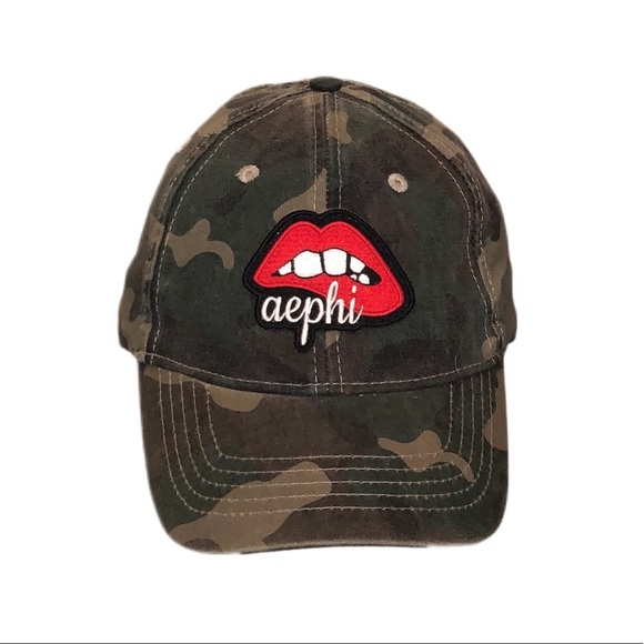 Washed Camo Baseball Hat W/ Aephi Patch - Picture 1 of 4